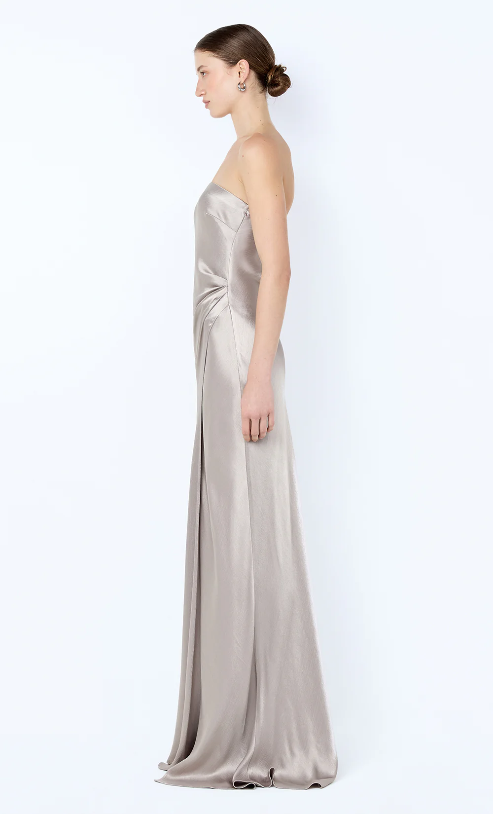 FLORENCE STRAPLESS MAXI DRESS - SILVER - Image 3