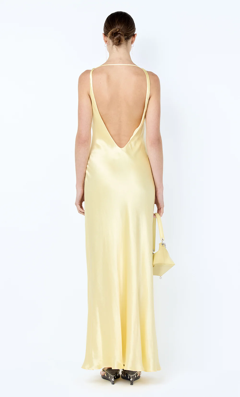 FLORENCE V NECK MAXI DRESS - CITRON - Image 3