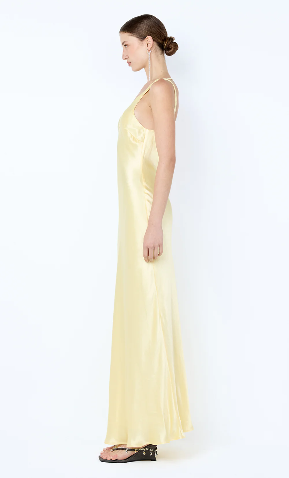 FLORENCE V NECK MAXI DRESS - CITRON - Image 4