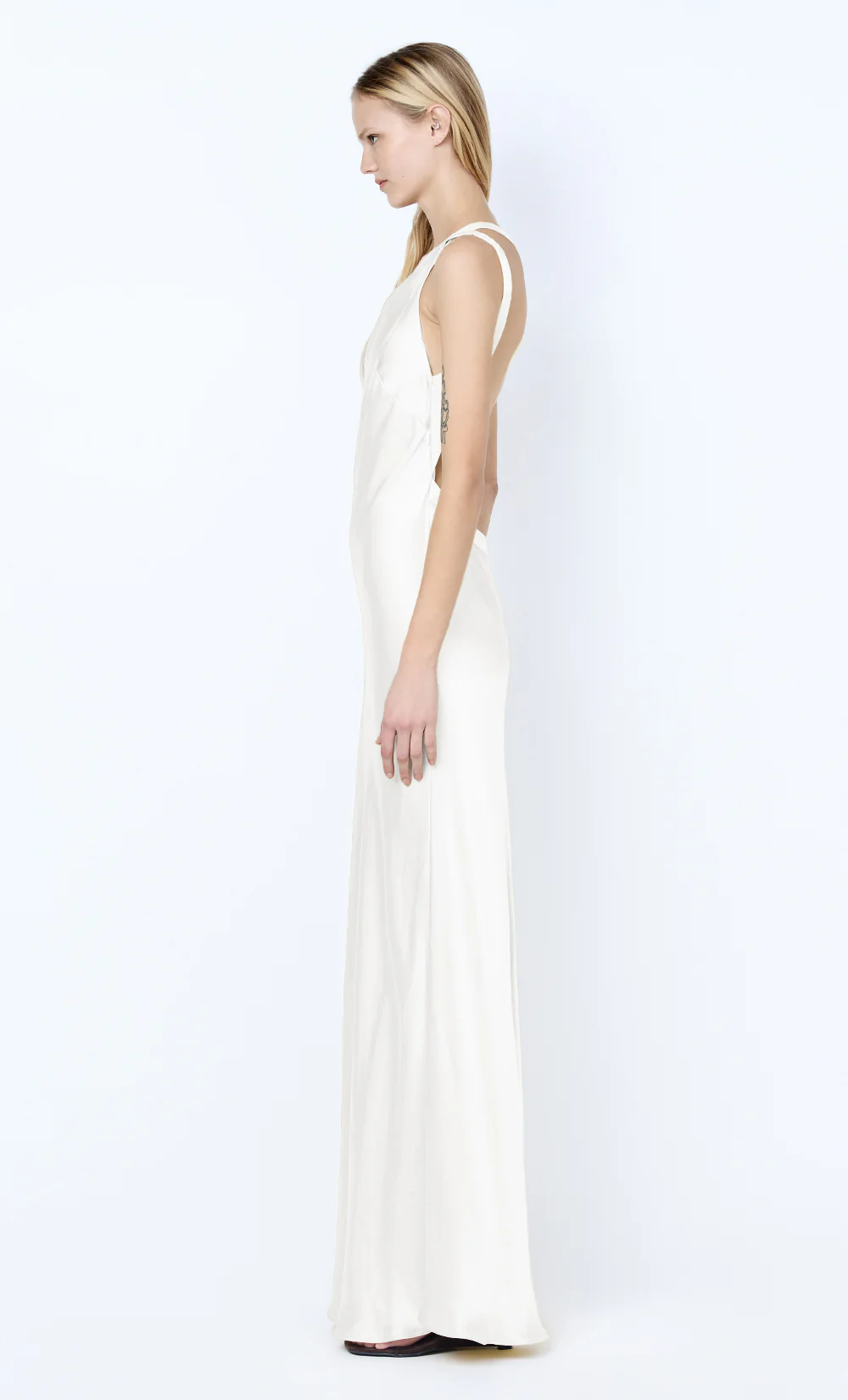GIA ASYM MAXI DRESS - IVORY - Image 3