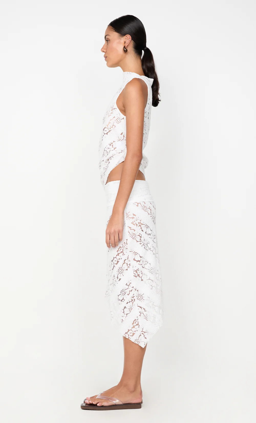 HENRIETTA ASYM SKIRT - WHITE - Image 5