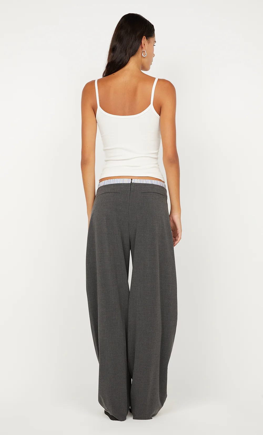 HUGH BOXER PANT - CHARCOAL/SKY BLUE STRIPE - Image 6