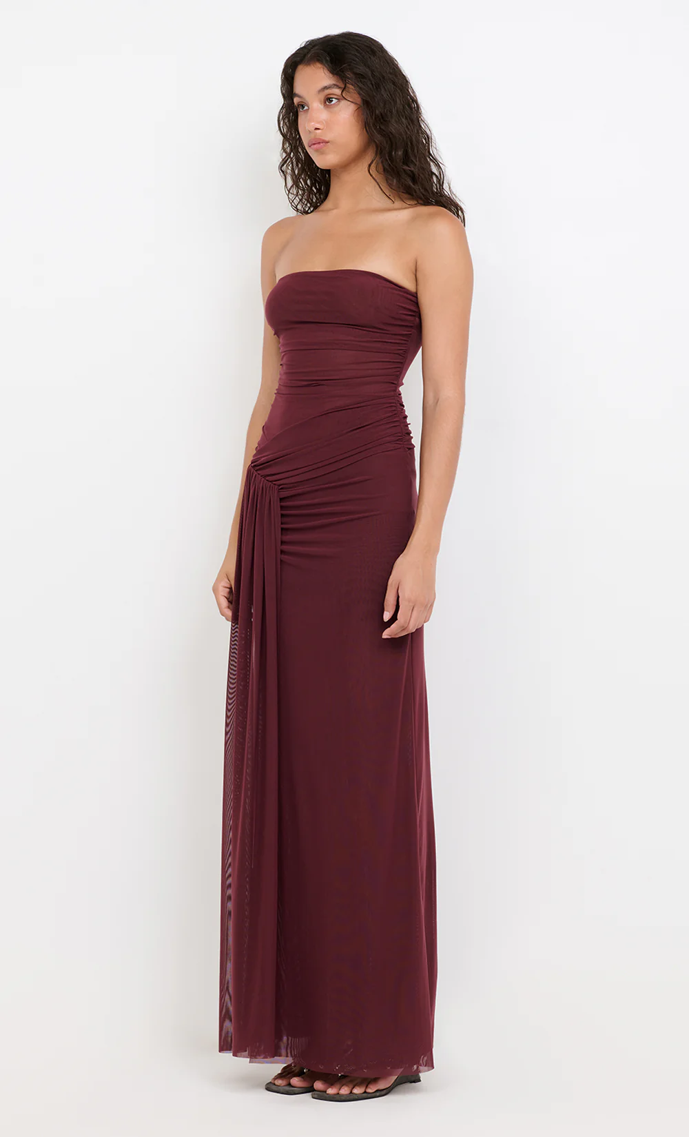 IDA STRAPLESS DRESS - BLACKBERRY - Image 2