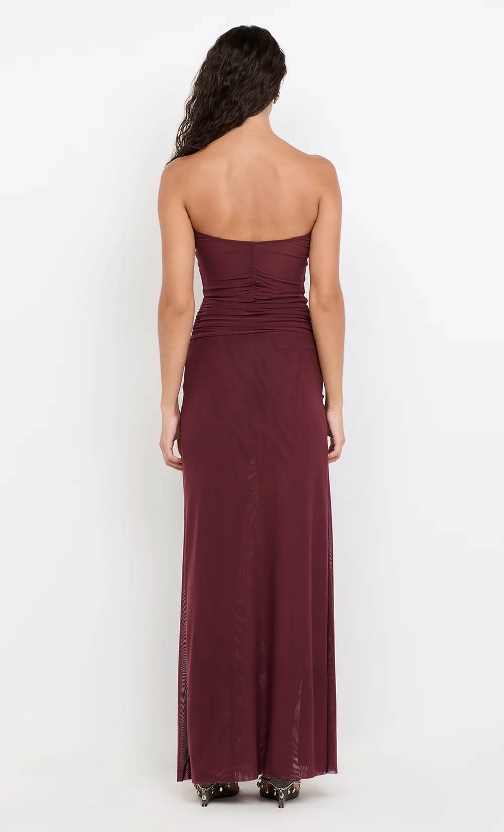 IDA STRAPLESS DRESS - BLACKBERRY - Image 3