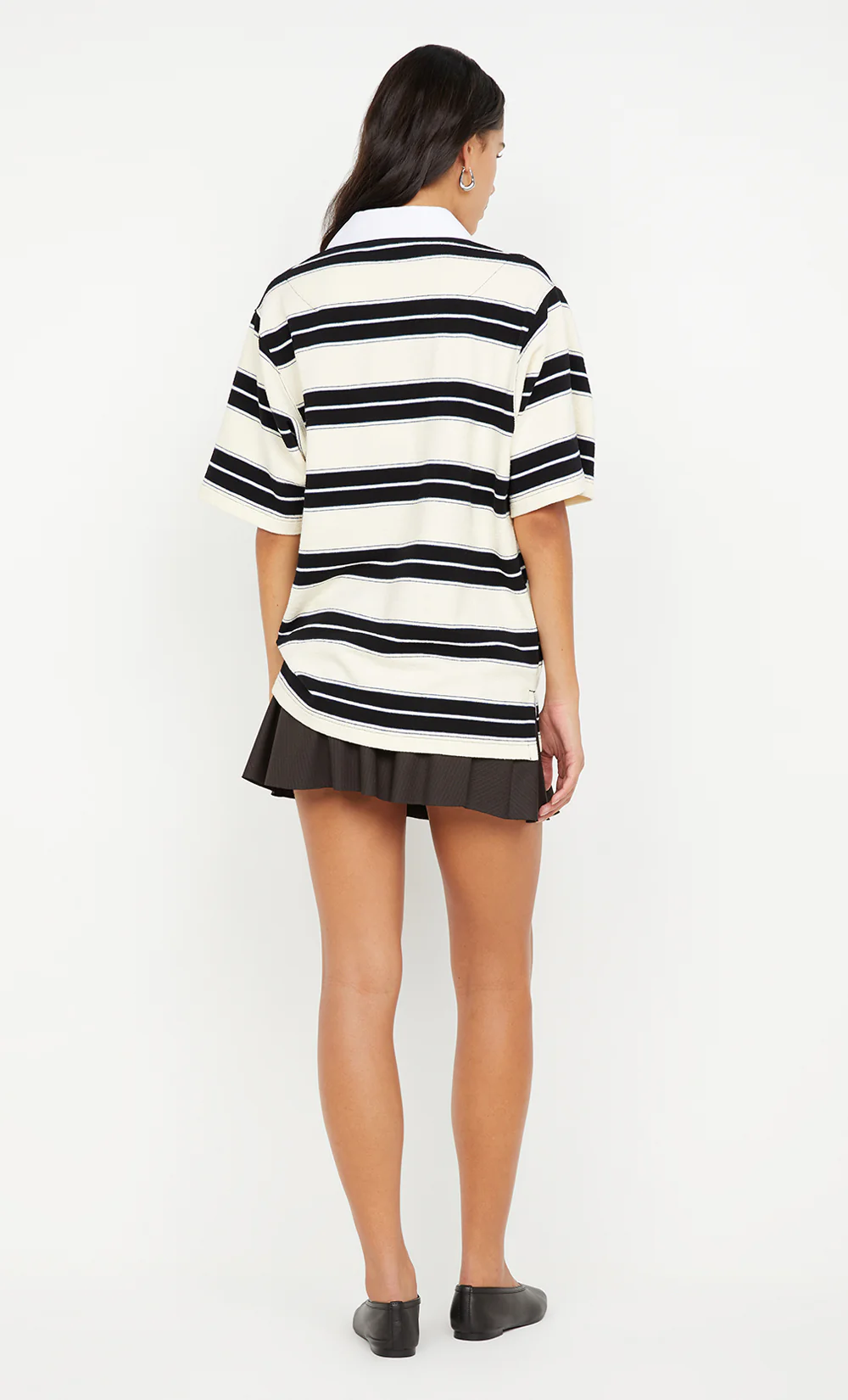 INGRID MINI SKIRT - CHOC PINSTRIPE - Image 4