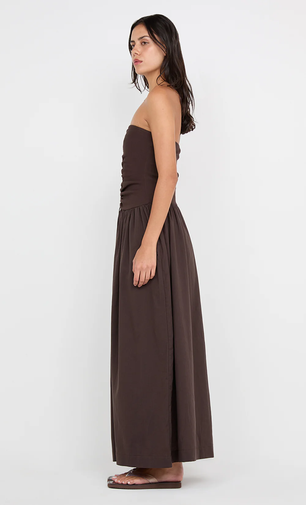 IONE MAXI DRESS - DARK CHOCOLATE - Image 6