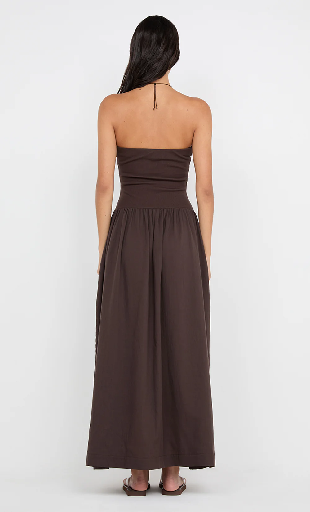 IONE MAXI DRESS - DARK CHOCOLATE - Image 7