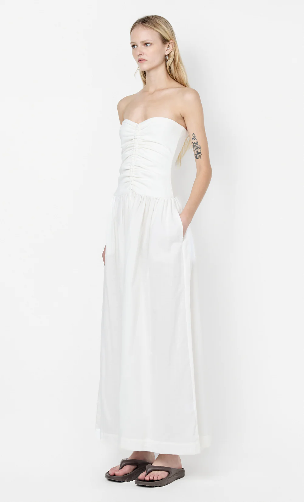IONE MAXI DRESS - IVORY - Image 3