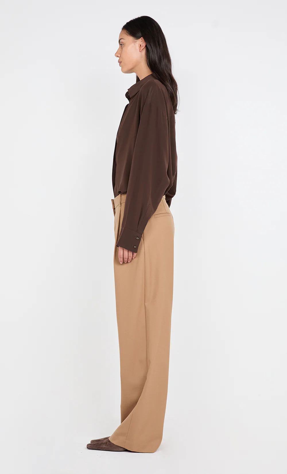 JAMIE WIDE LEG PANT - CAMEL - Image 3