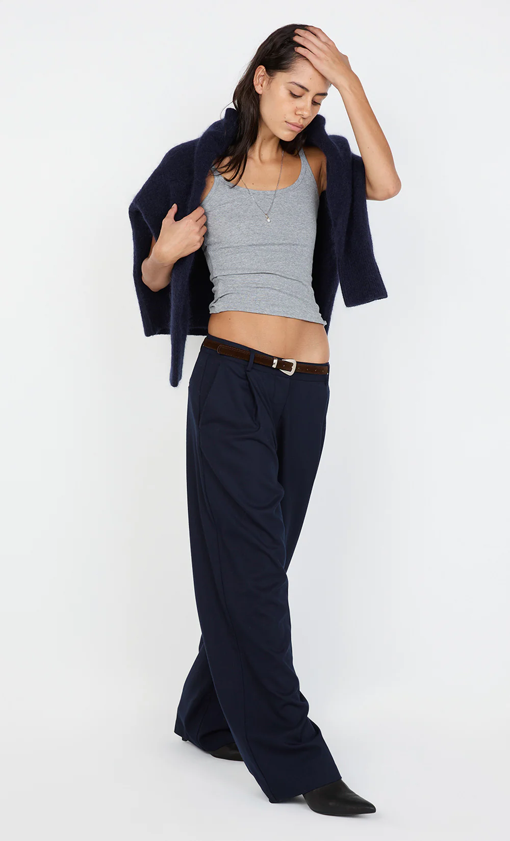 JAMIE WIDE LEG PANT - INK - Image 6