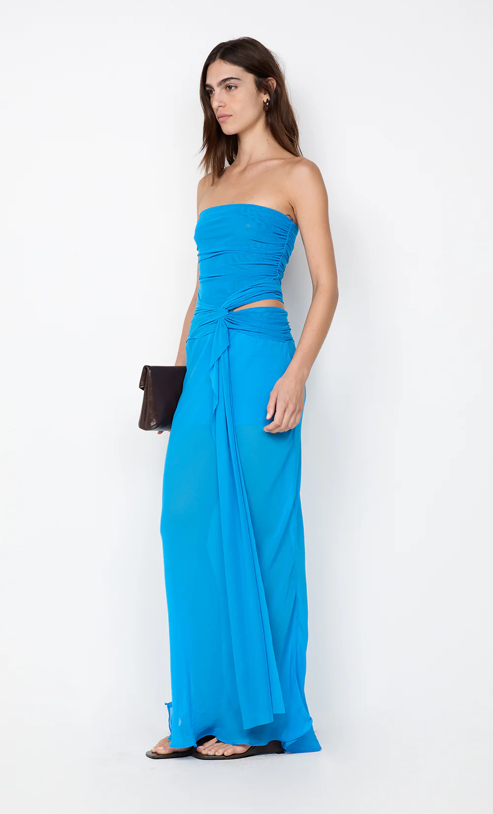 JEHNAYA STRAPLESS MAXI DRESS - ASTER BLUE - Image 3