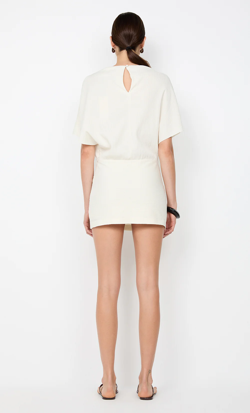 JOLENE MINI DRESS - IVORY - Image 4