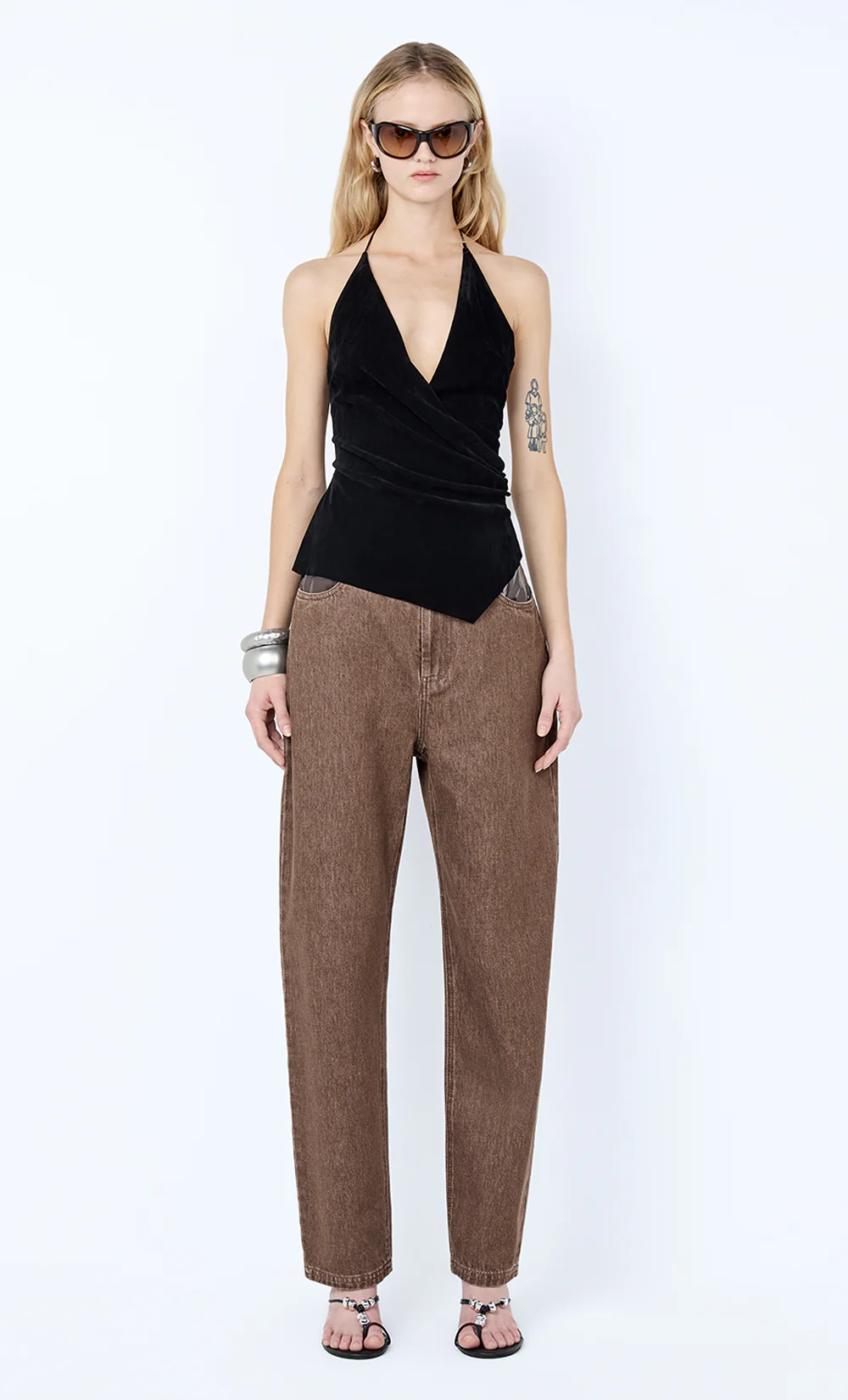 KINLEY CONTRAST JEAN - CHOCOLATE