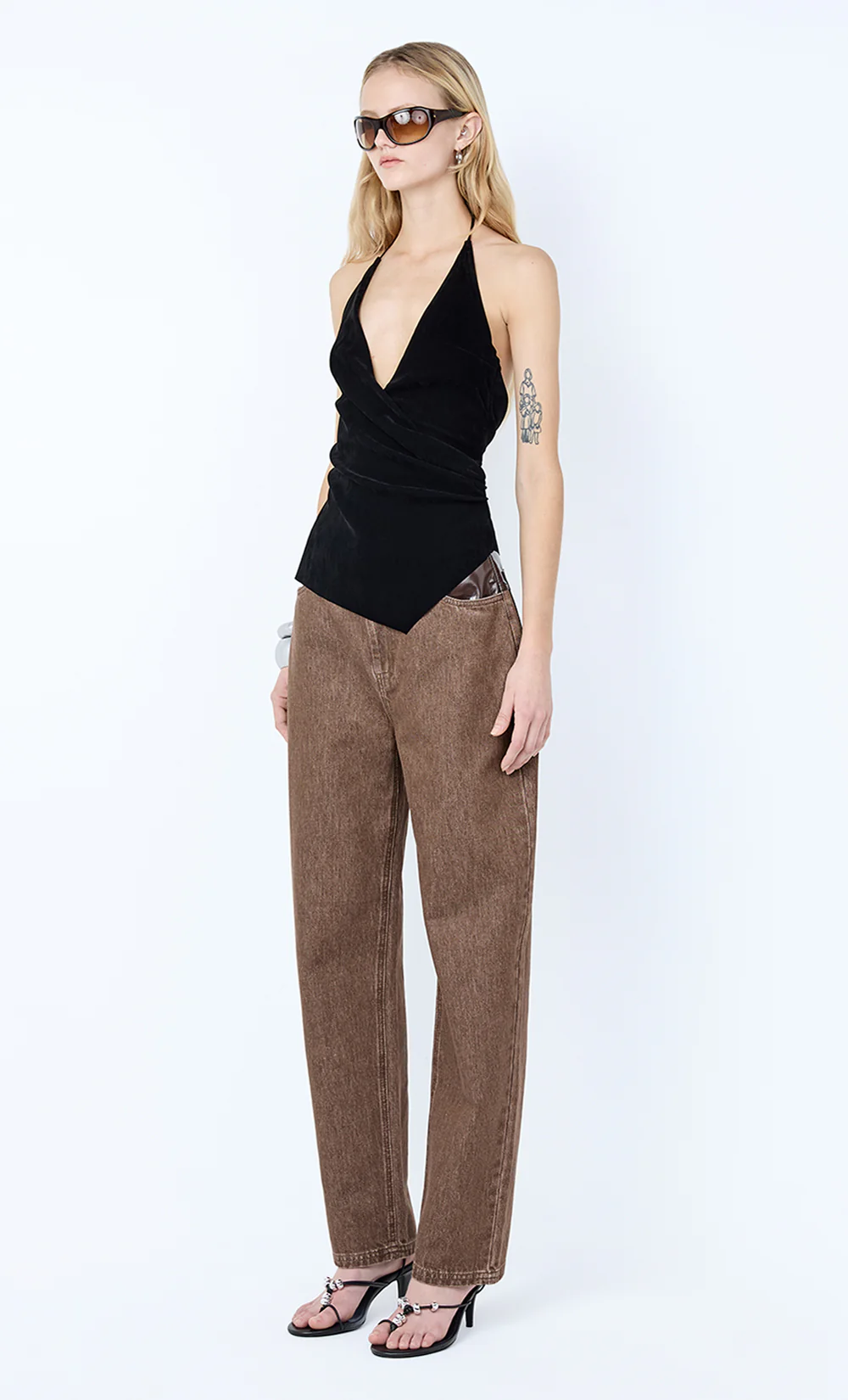 KINLEY CONTRAST JEAN - CHOCOLATE - Image 3