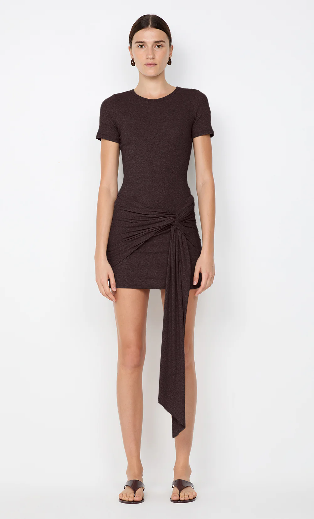 KLEO MINI DRESS - DARK CHOCOLATE - Image 6