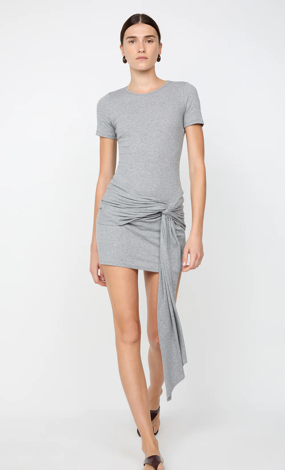 KLEO MINI DRESS - GREY MARLE - Image 2