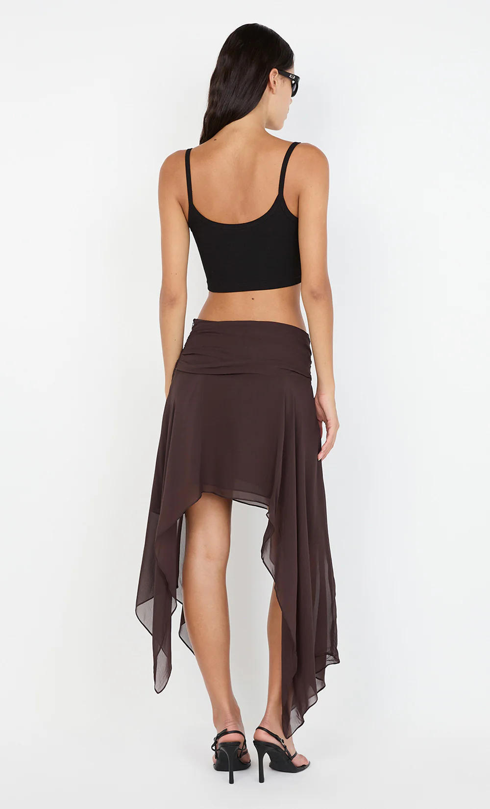 KODY CROPPED RIB TANK - BLACK - Image 6