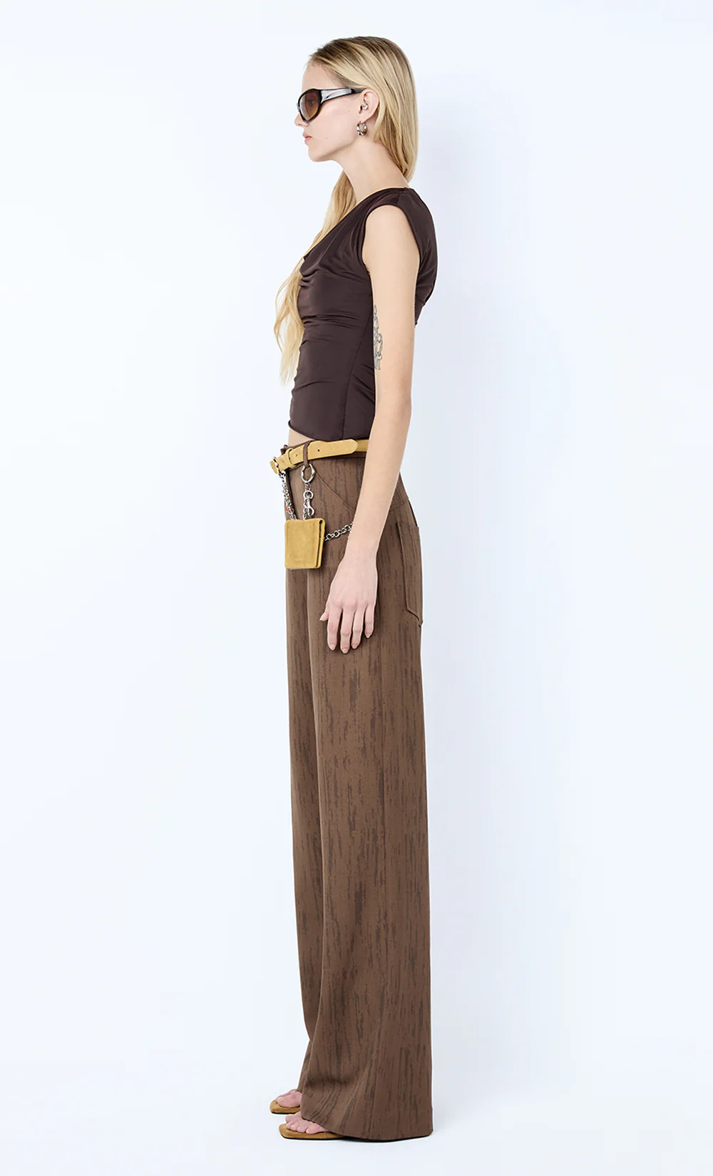 LAURENT PANT - WOODGRAIN CHOC - Image 4