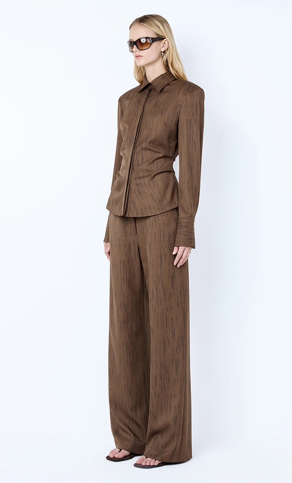 LAURENT SHIRT - WOODGRAIN CHOC - Image 3