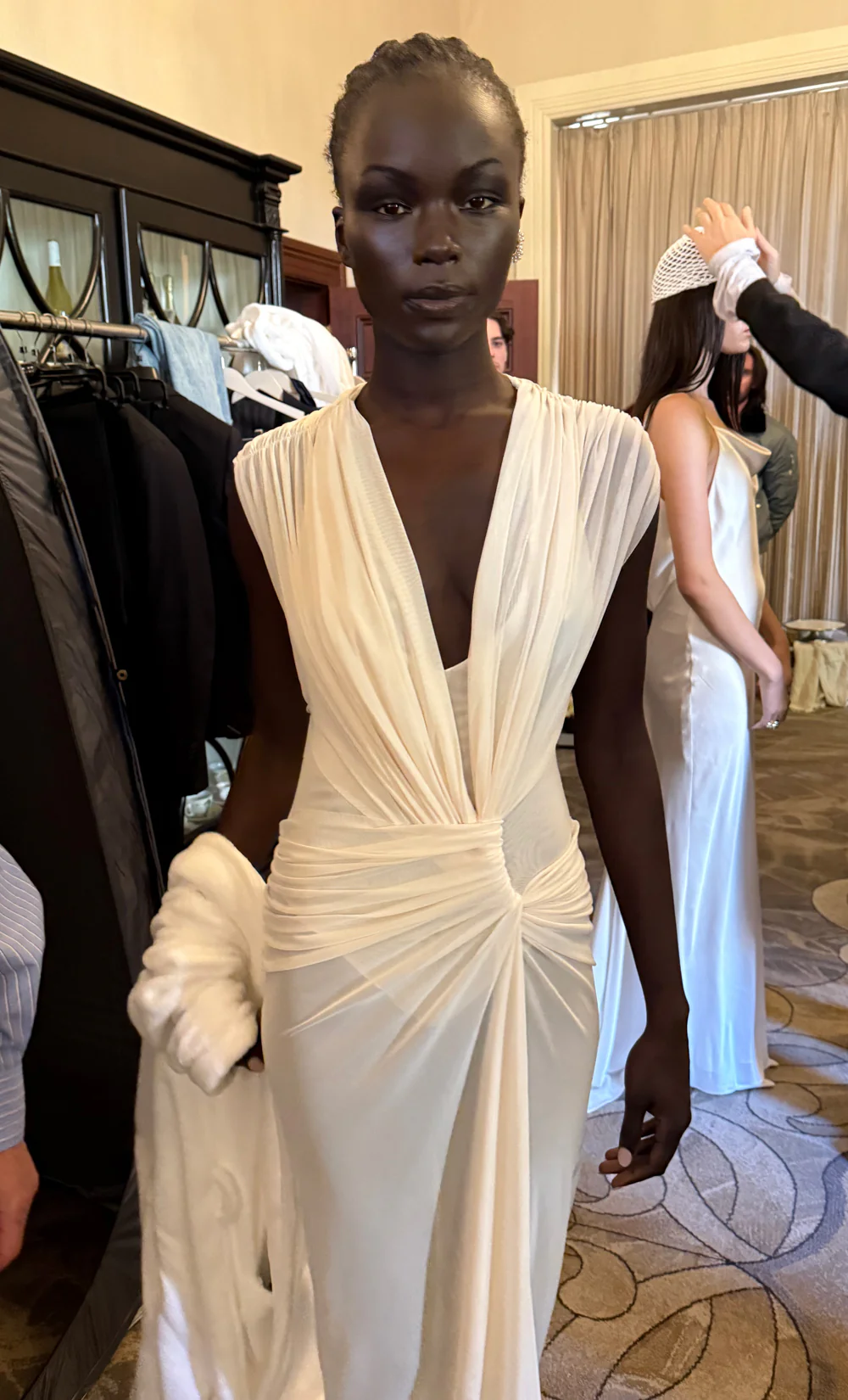 LEIA DRAPE GOWN - BUTTERCREAM - Image 2