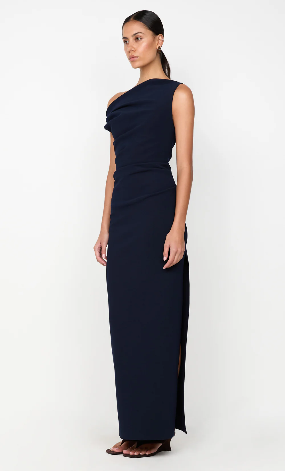 LEORA ASYM MAXI DRESS - INK - Image 2