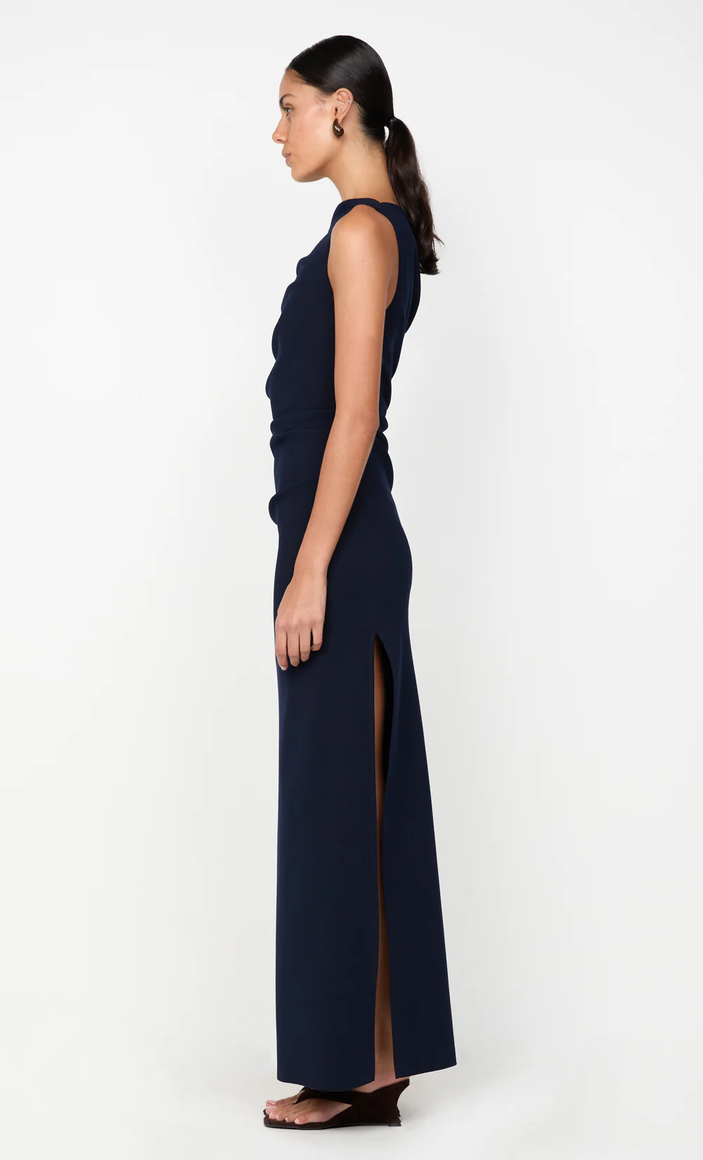 LEORA ASYM MAXI DRESS - INK - Image 3