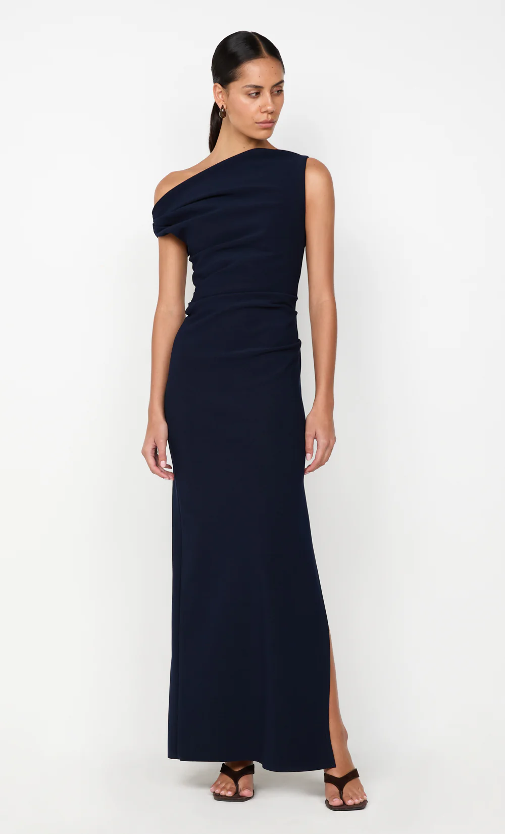 LEORA ASYM MAXI DRESS - INK - Image 4