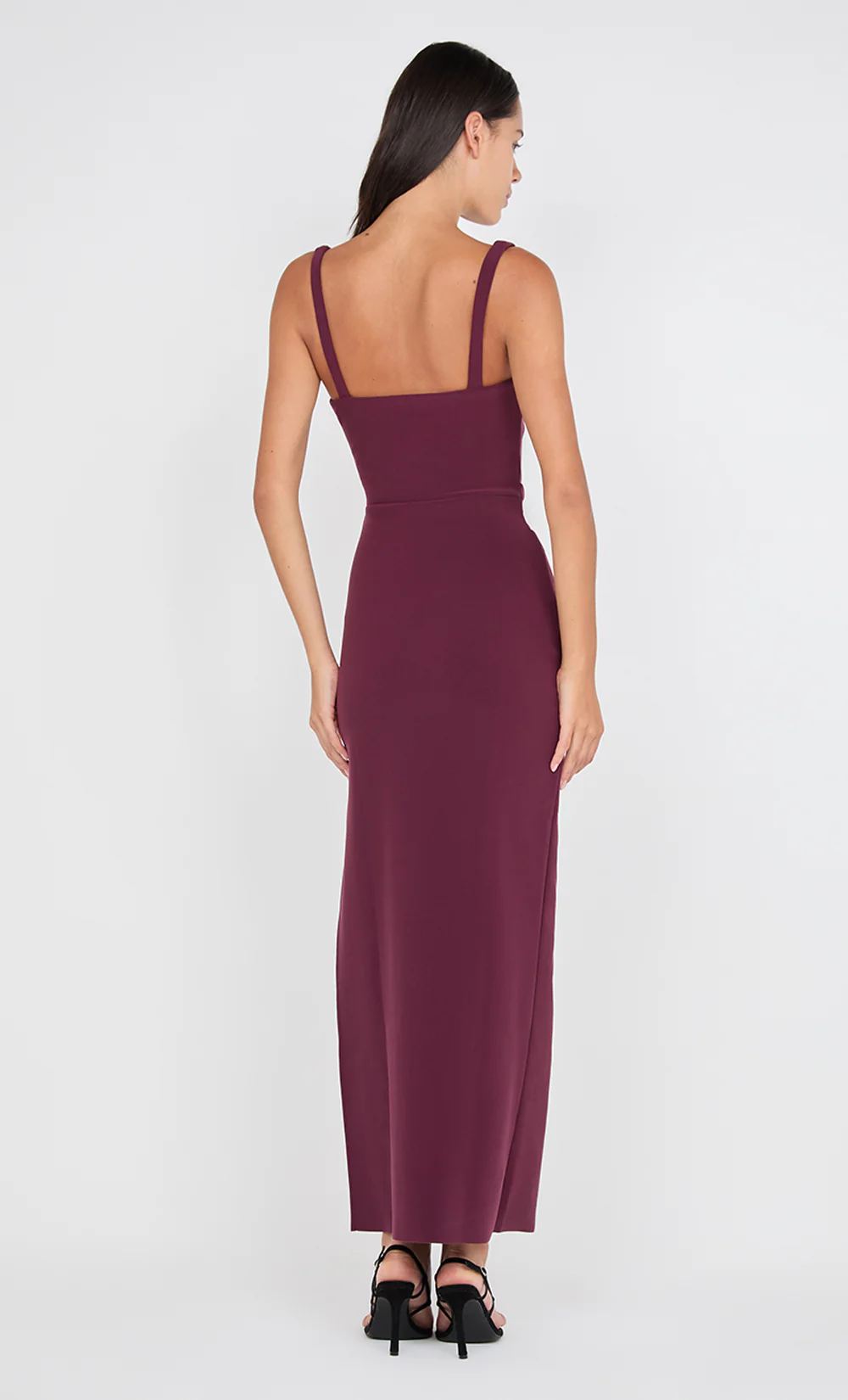 LEORA TUCK MAXI DRESS - PLUM - Image 4