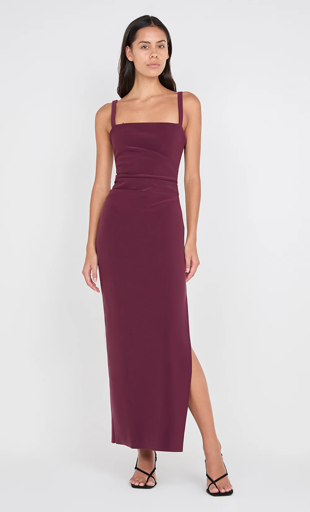 LEORA TUCK MAXI DRESS - PLUM - Image 5