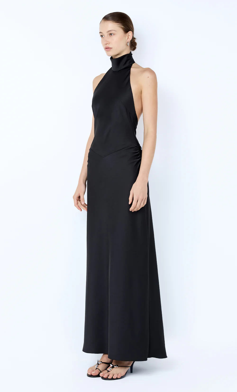 LISETTE HALTER MAXI DRESS - BLACK - Image 2
