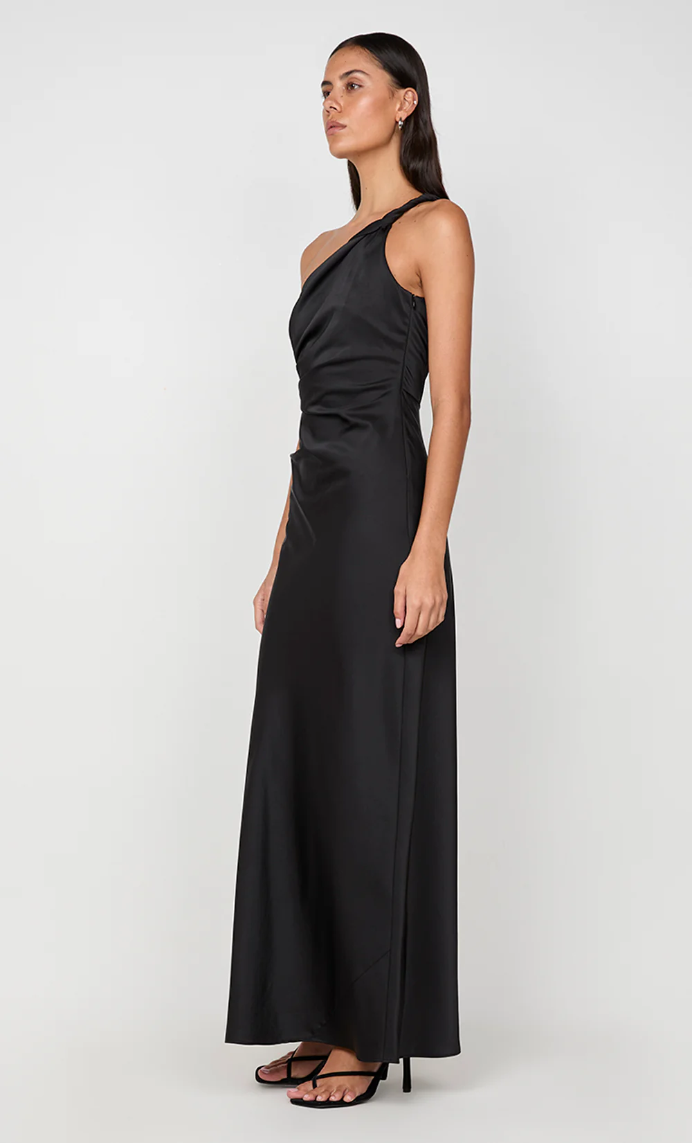 LUNETTA ASYM DRESS - BLACK - Image 4