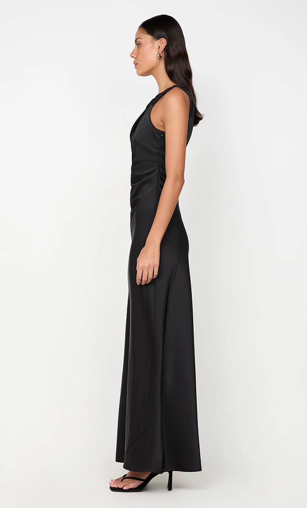 LUNETTA ASYM DRESS - BLACK - Image 5