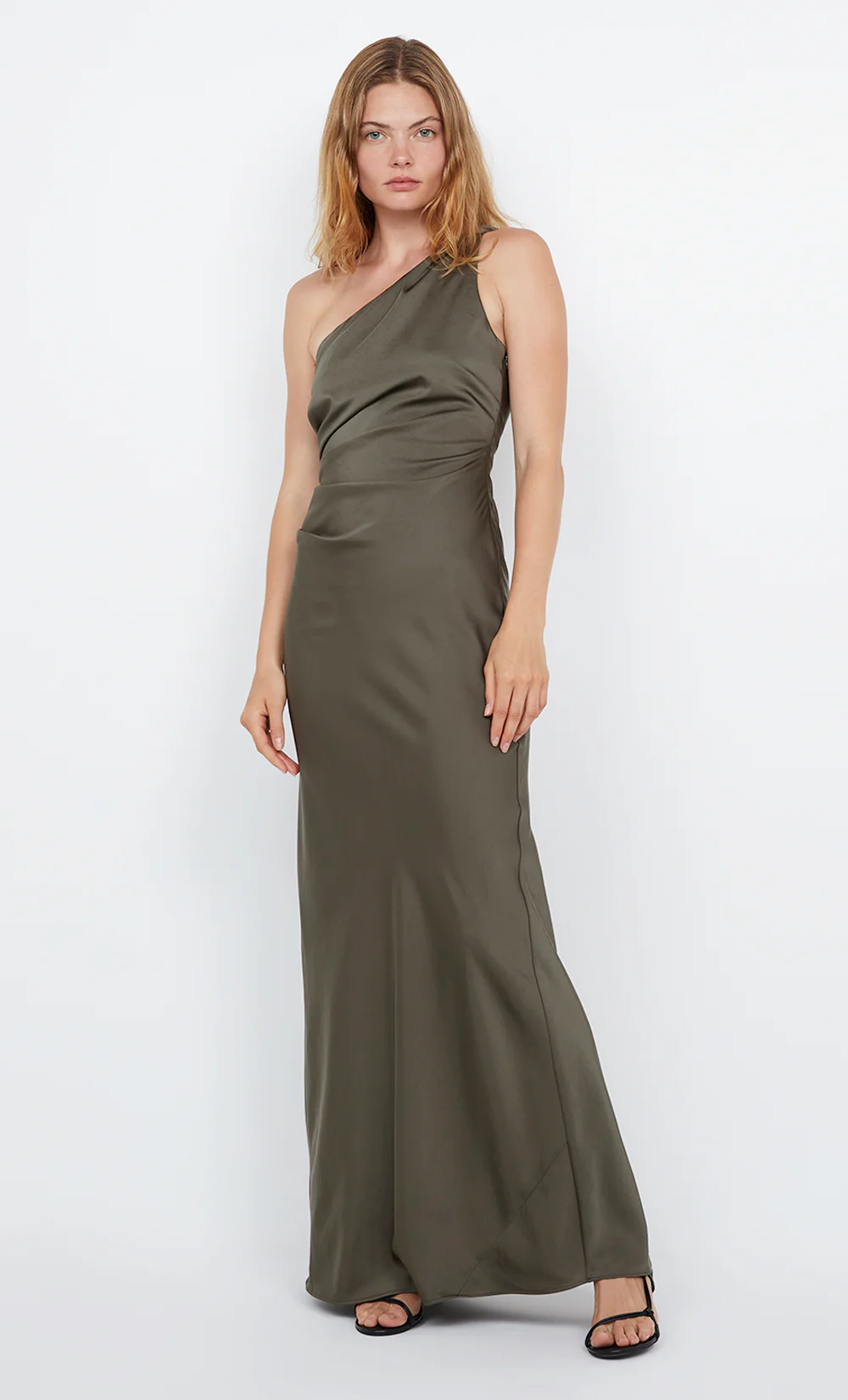 LUNETTA ASYM DRESS - DARK WILLOW - Image 3