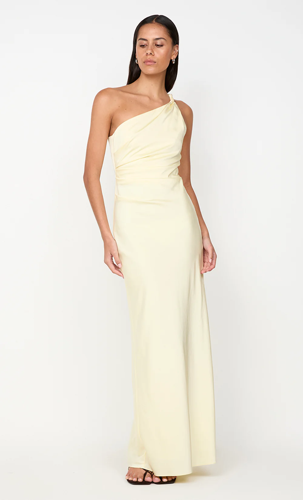 LUNETTA ASYM DRESS - ICE YELLOW - Image 3
