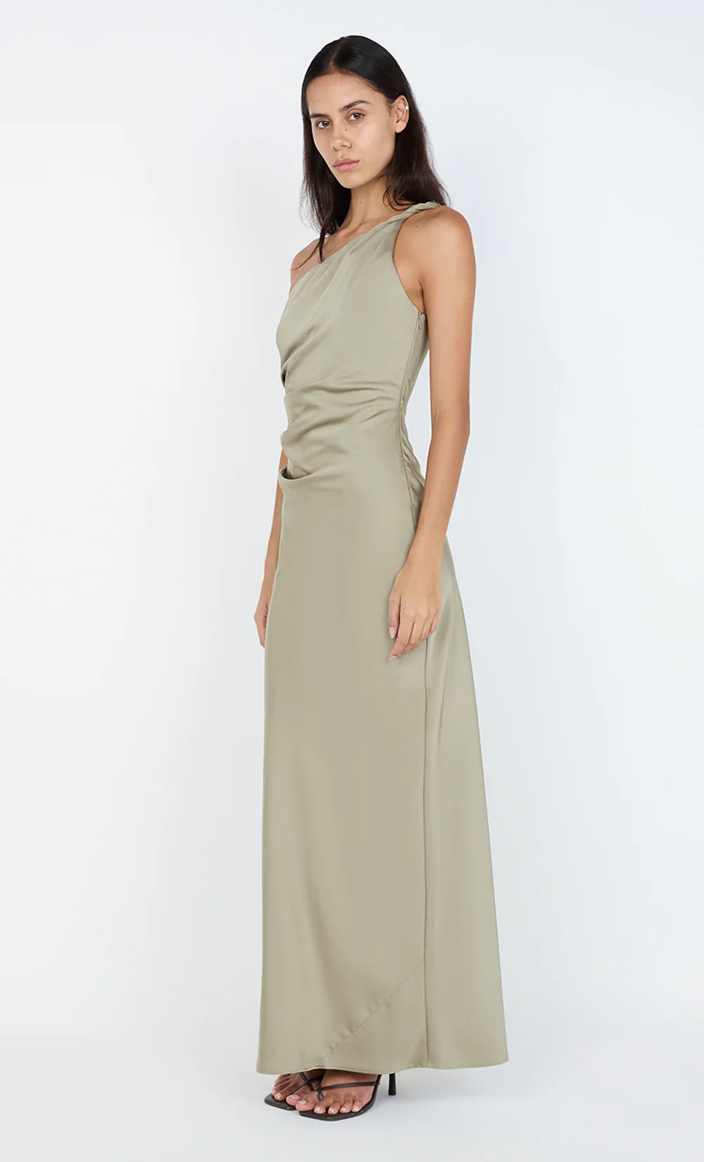 LUNETTA ASYM DRESS - SAGE - Image 4