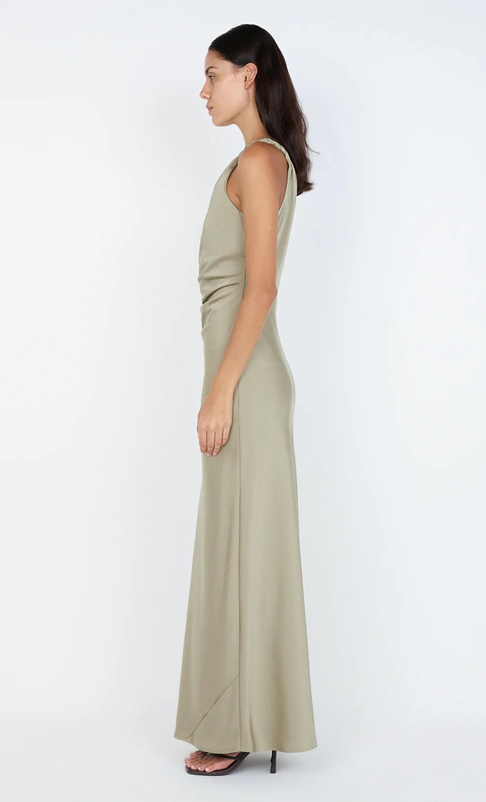 LUNETTA ASYM DRESS - SAGE - Image 5