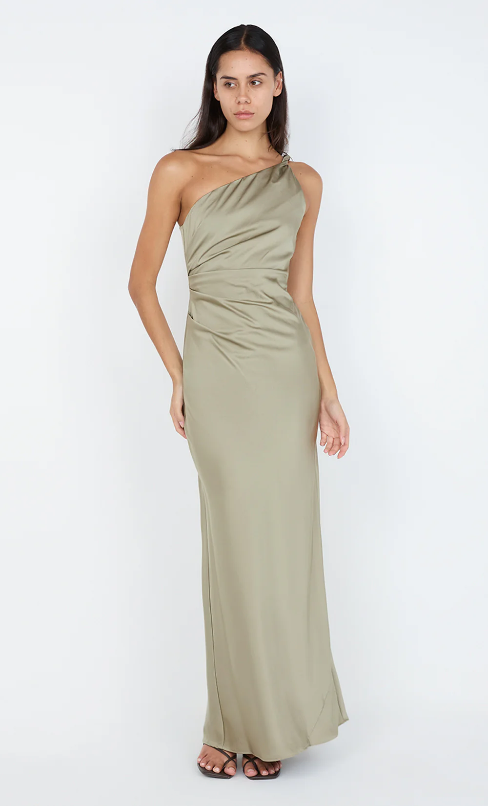 LUNETTA ASYM DRESS - SAGE - Image 7