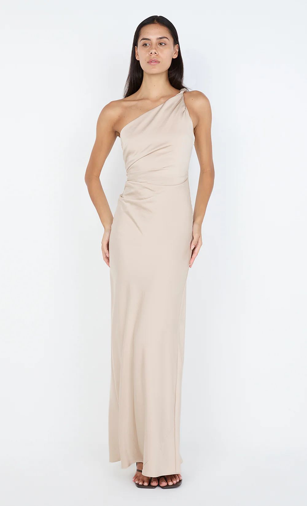 LUNETTA ASYM DRESS - SAND - Image 3