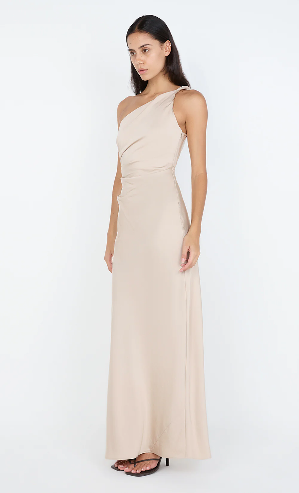 LUNETTA ASYM DRESS - SAND - Image 5