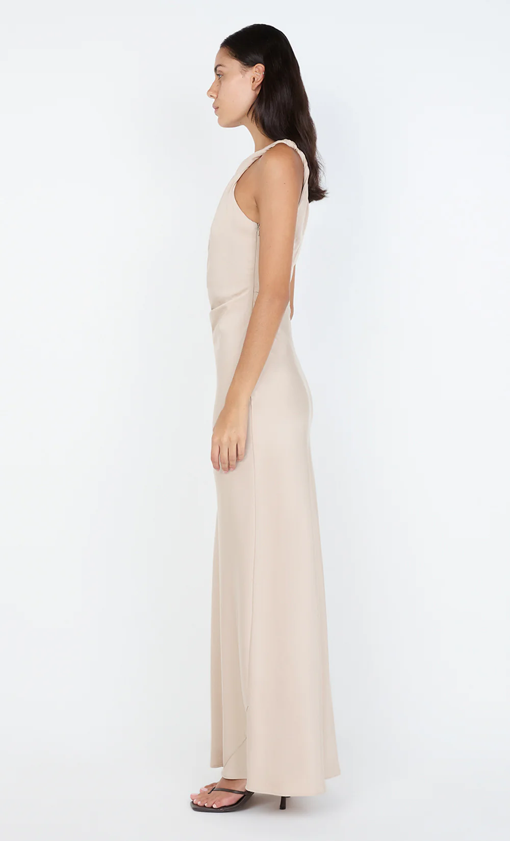 LUNETTA ASYM DRESS - SAND - Image 6