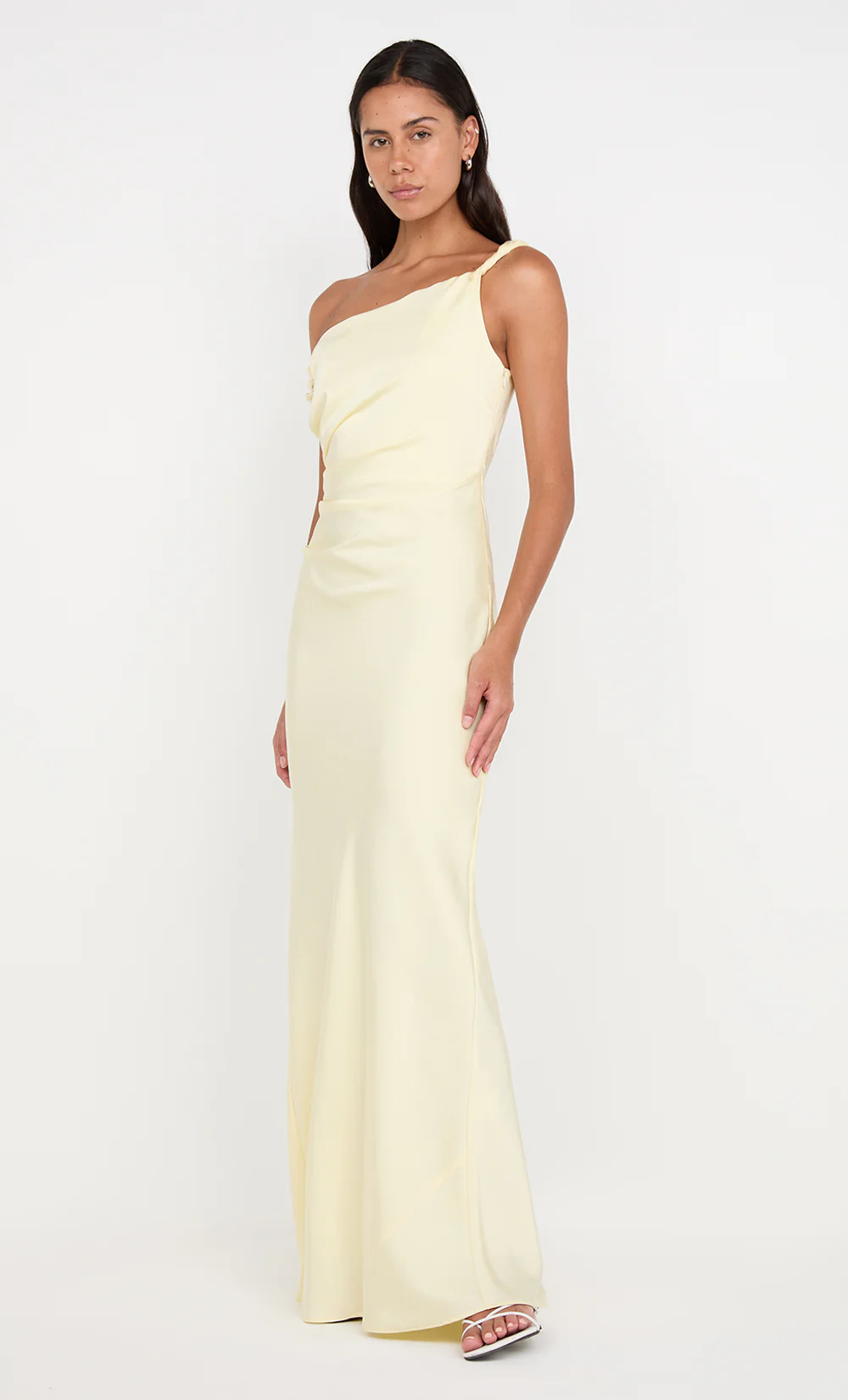 LUNETTA TWIST STRAP DRESS - ICE YELLOW - Image 3