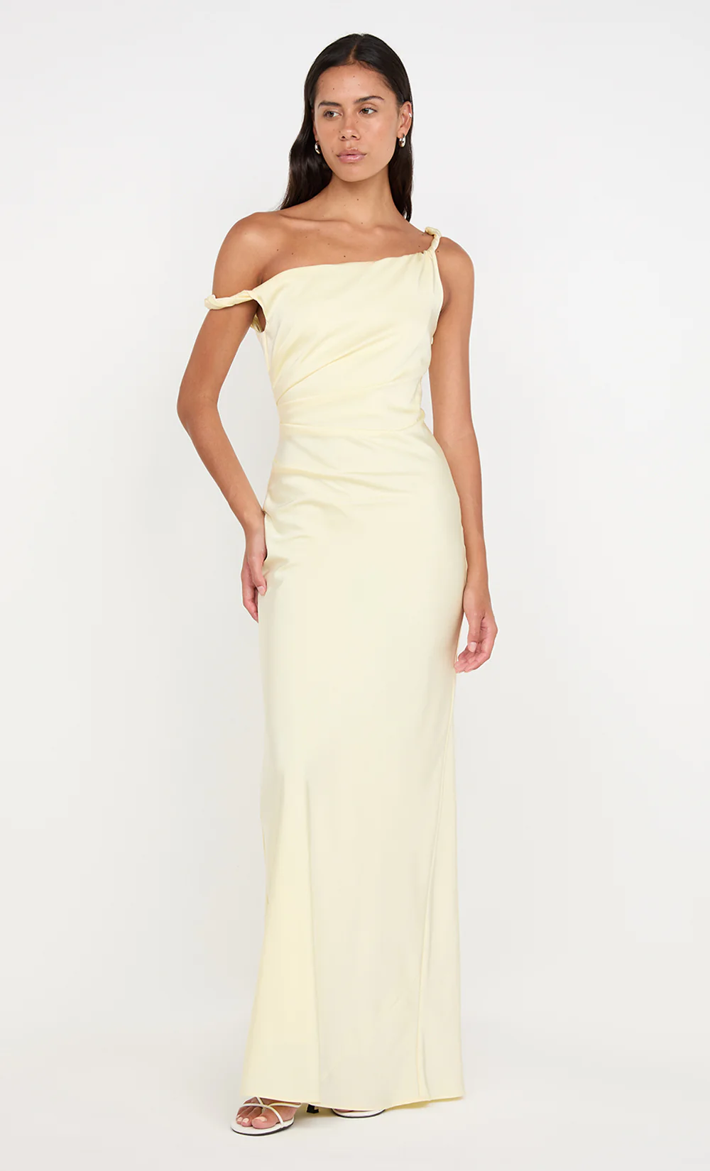 LUNETTA TWIST STRAP DRESS - ICE YELLOW - Image 5