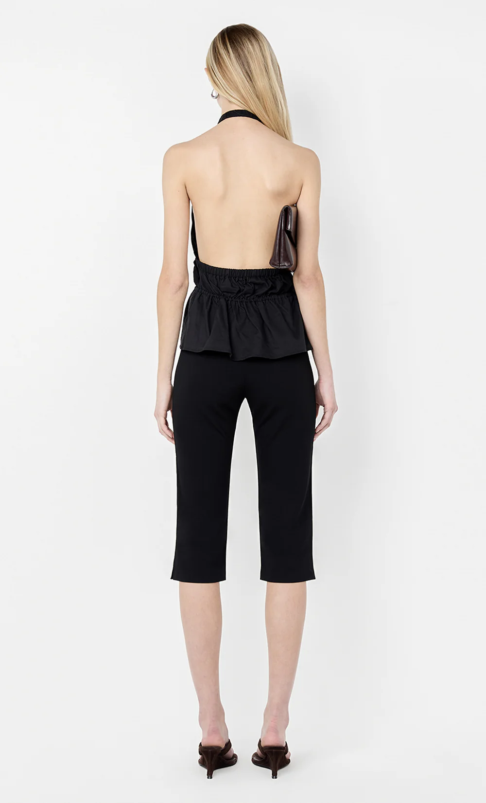 LYNNA HALTER TOP - BLACK - Image 4