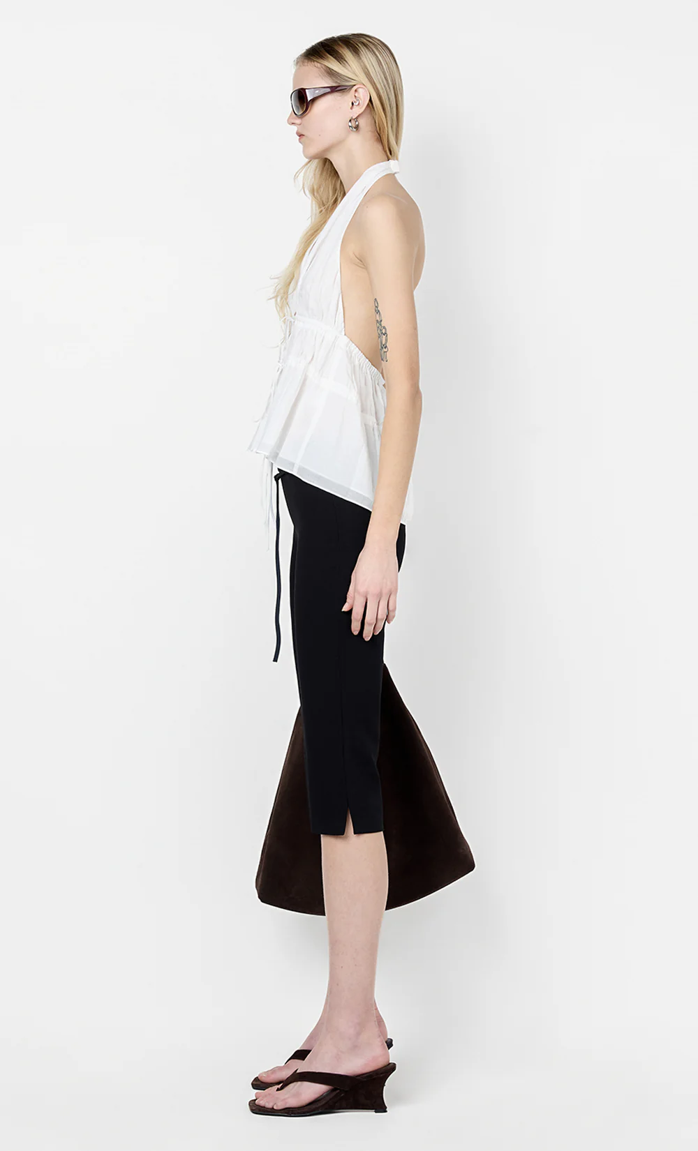 LYNNA HALTER TOP - WHITE - Image 3