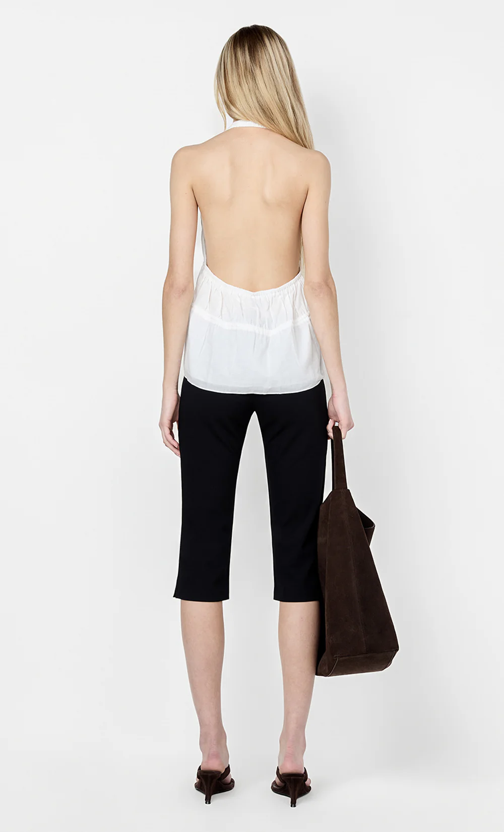 LYNNA HALTER TOP - WHITE - Image 4