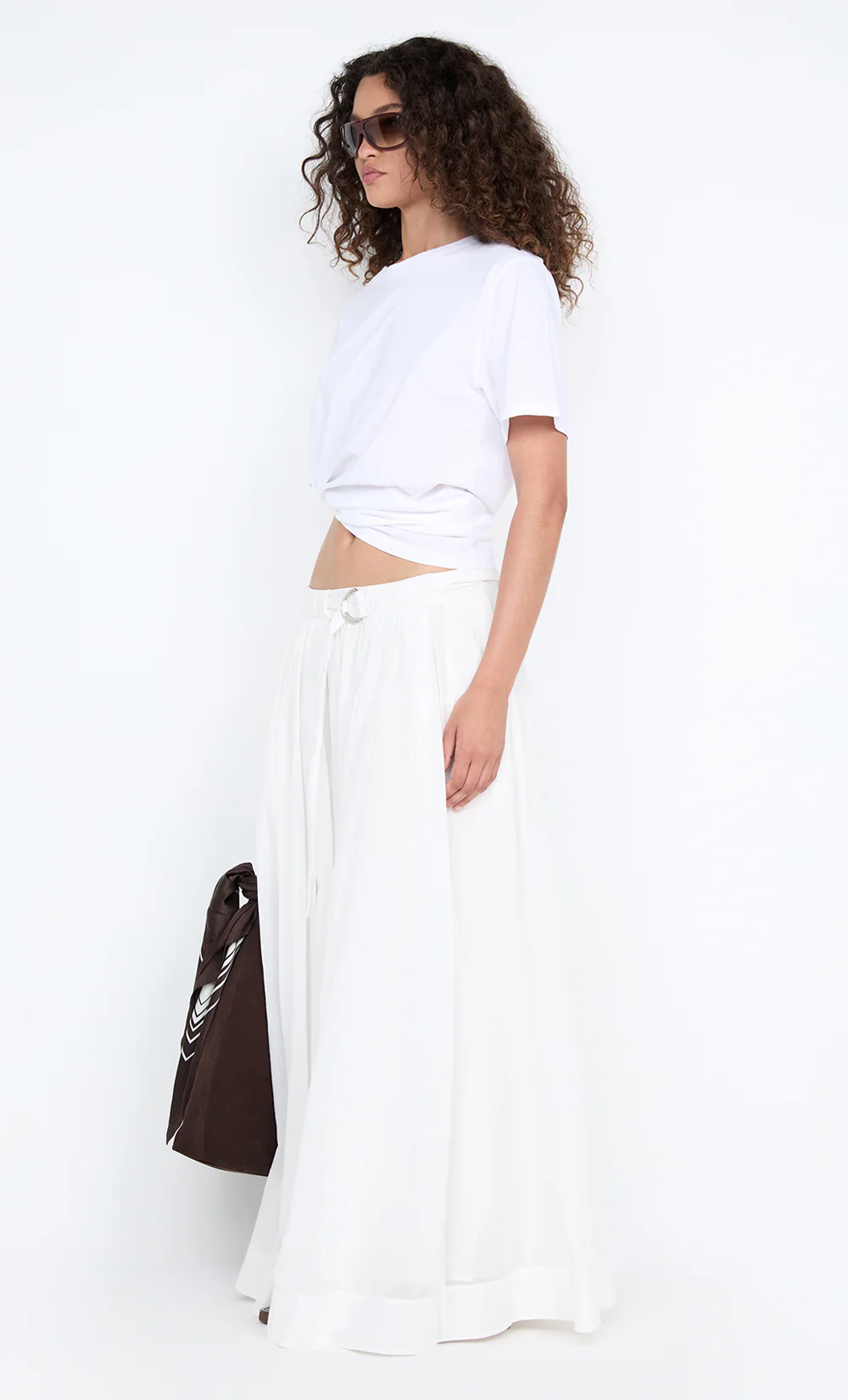 LYNNA MAXI SKIRT - WHITE - Image 3