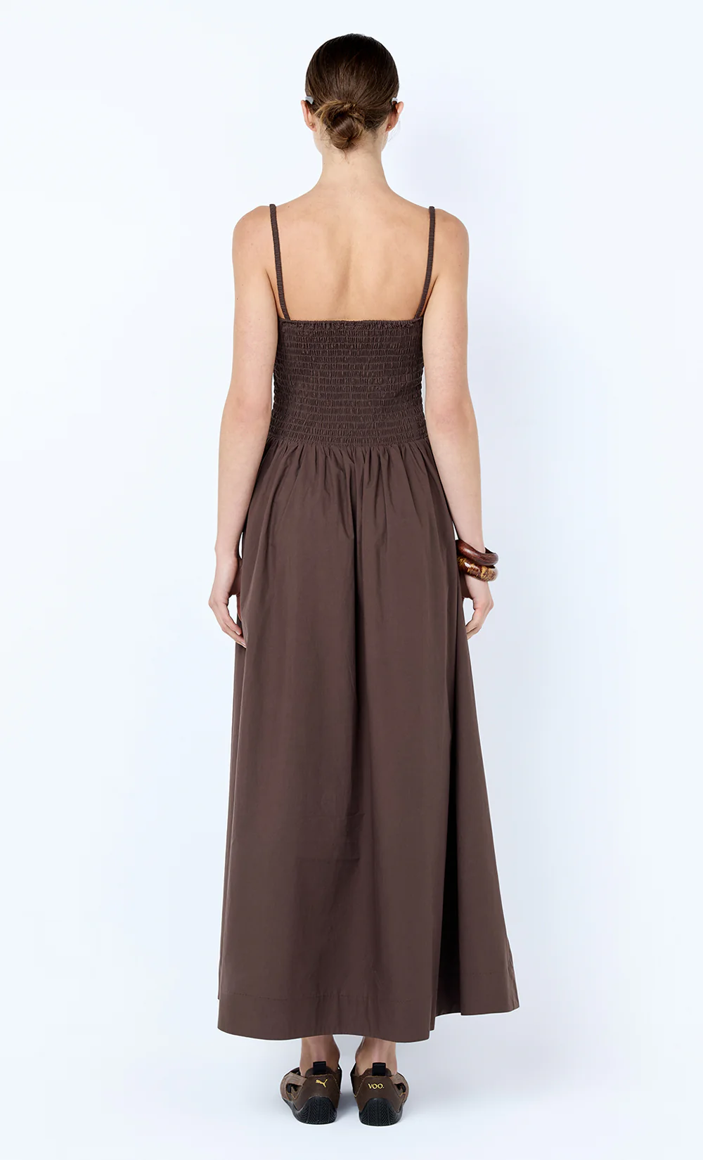 MARCELINE MAXI DRESS - DARK CHOCOLATE - Image 4
