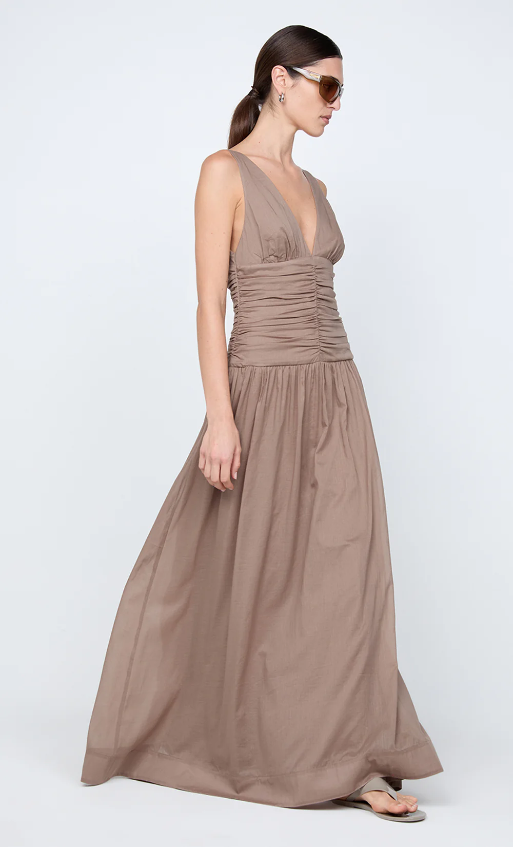 MARLOWE MAXI DRESS - TAUPE - Image 2