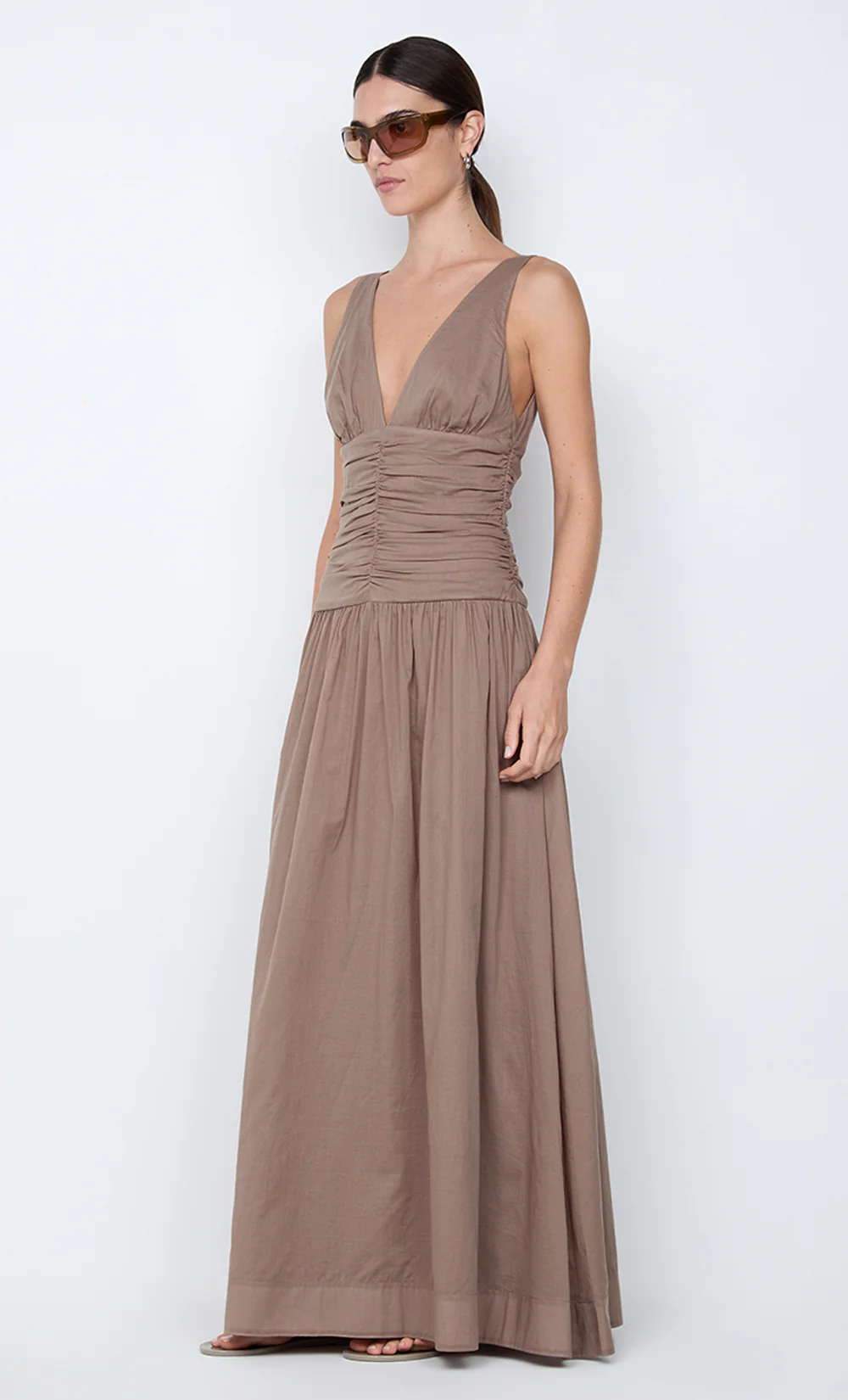 MARLOWE MAXI DRESS - TAUPE - Image 3