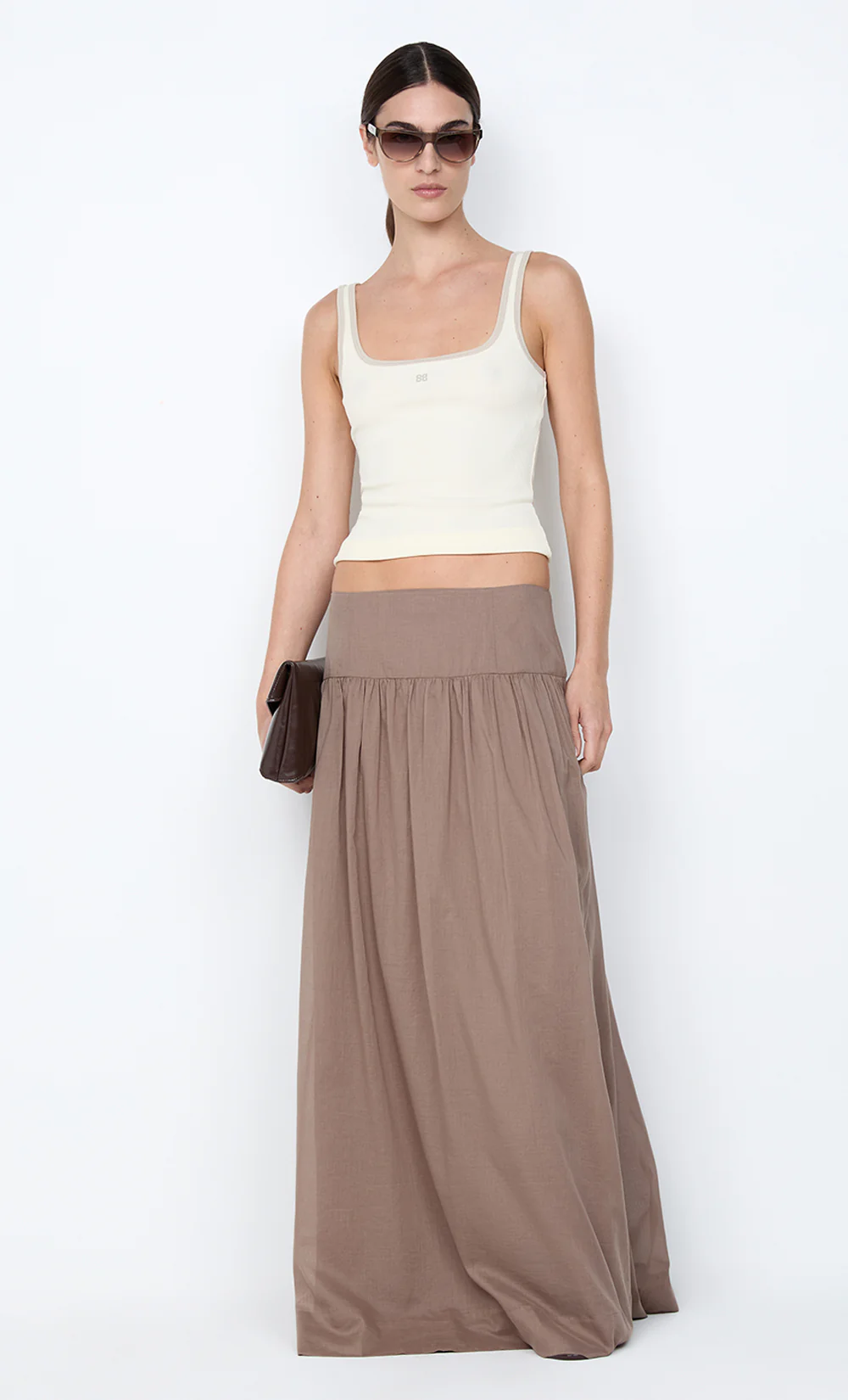 MARLOWE MAXI SKIRT - TAUPE